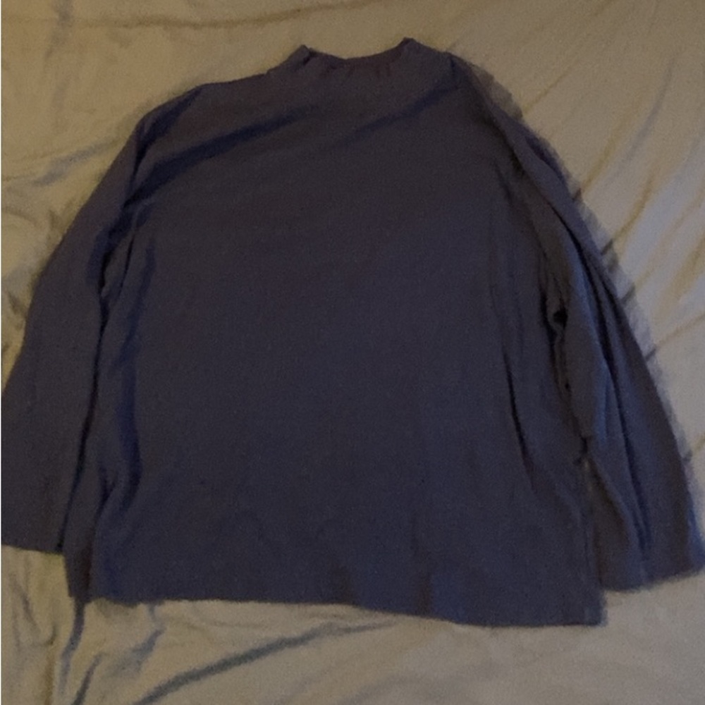 Navy blue mock neck shirt